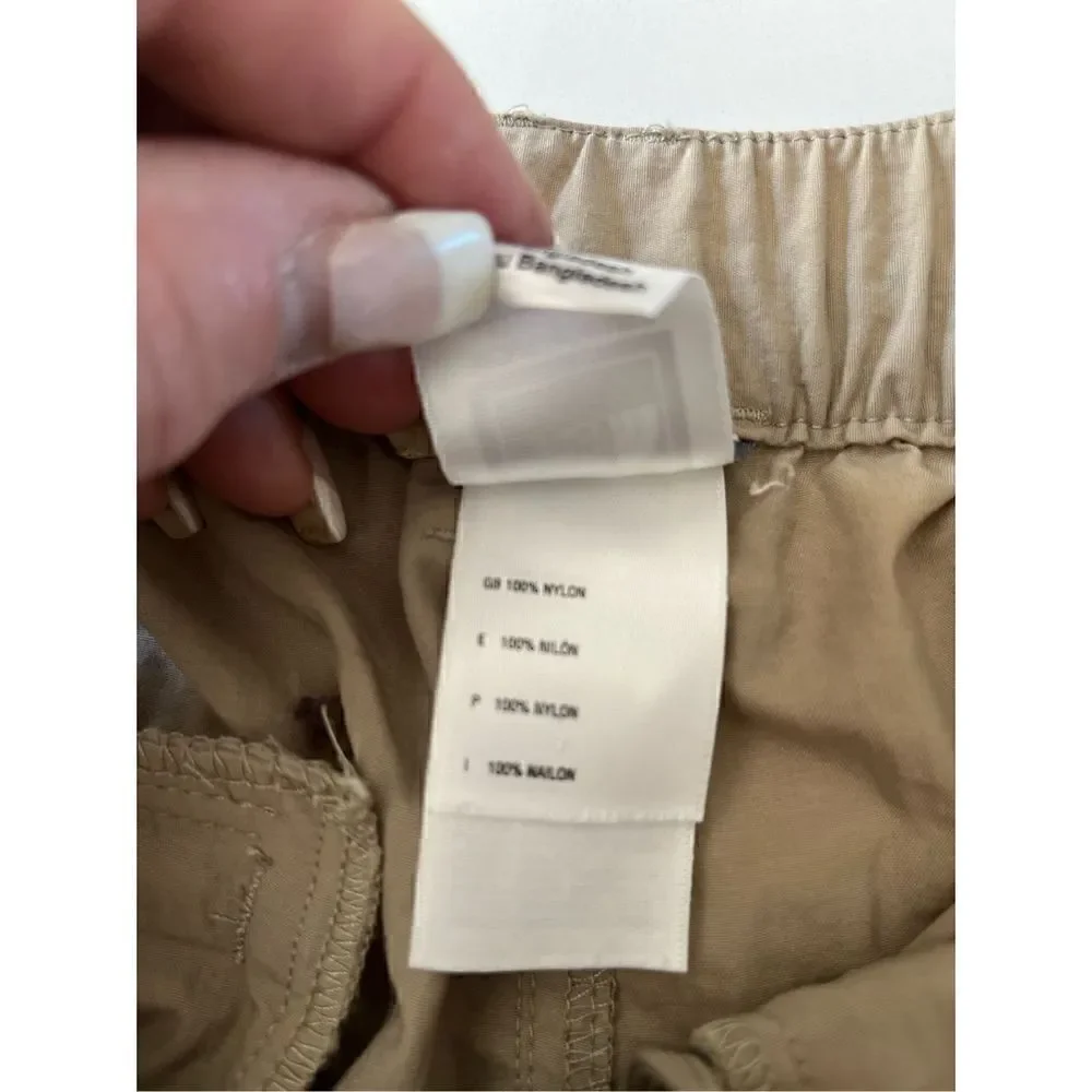The North Face Men’s Khaki Shorts Sz M 100% Nylon Stretch Waist Hiking